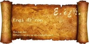 Engi Áron névjegykártya